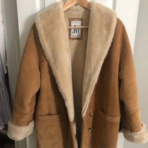 Suede coat with super soft faux fur made by Jones New York